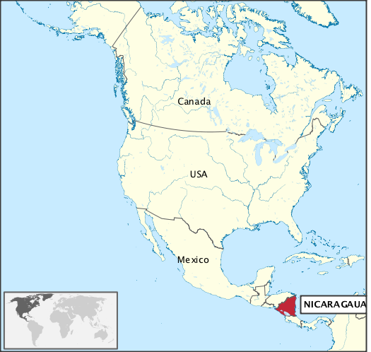 Nicaragua Latin America Map